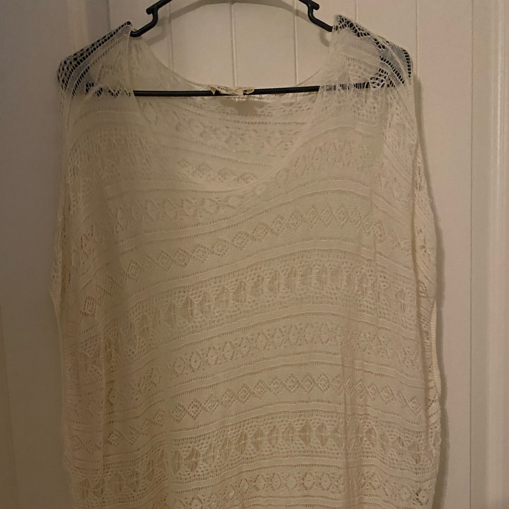 Denim and Supply Ralph Lauren sheer eyelet knit top